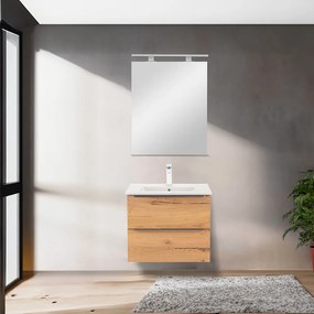 Mobilier complet de baie Vario Trim 60, stejar alb