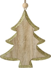 Decoratiune brad Craciun din lemn - Noel