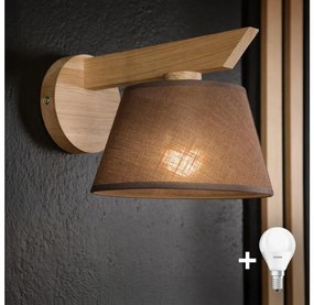 Aplică Brilagi ANTHONY 1xE14/40W/230V stejar/maro