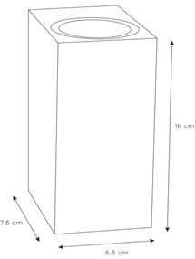 Lucide 69800/02/31 - Aplică de exterior ZARO 2xGU10/35W/230V IP44 alb