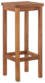 Set mobilier de bar de gradina, 5 piese, lemn masiv de acacia Taburete de bar cu sezut patrat, 5