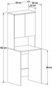 Dulap deasupra mașinii de spălat Lisa White