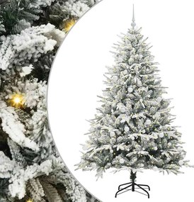 vidaXL Brad de Crăciun artificial pre-iluminat cu set de bile Verde