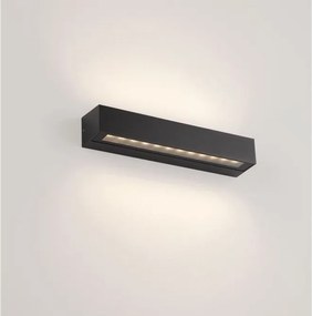 Aplica exterior neagra liniara 38cm IP65 LED CCT PRISMATIC