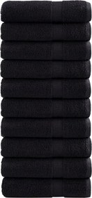 vidaXL Prosoape de duș premium SOLUND 10 buc. negru 70x140 cm 600 gsm