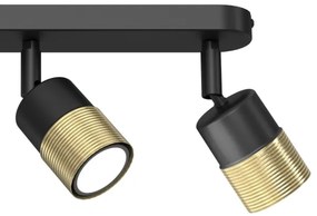 Spot MIZU 3xGU10/8W/230V negru/alamă