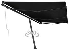 vidaXL Copertină autonomă retractabilă automat, antracit, 600x300 cm