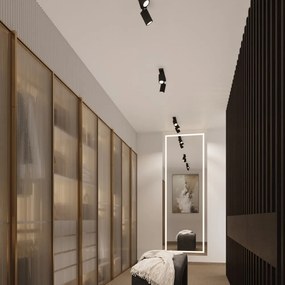 Spot negru 6,5x30 cm Gleam – Sollux