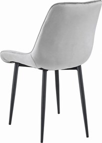 OFERTA Scaun de luat masa din catifea TOR, gri deschis, calitatea II