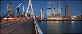 Tablou - Amurg în Rotterdam, Olanda (120x50 cm)