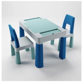 TEGA BABY - Set masă și scaune pentru copii, turcoaz/albastru/alb