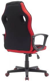 Scaun de birou Dakar negru/rosu