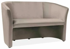 Canapea Cuba Velvet, două locuri, maro deschis