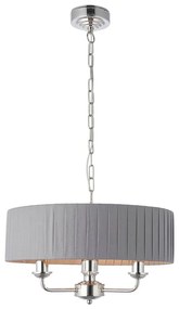 Lustră pe lanț Endon 94394 HIGHCLERE 3xE14/40W/230V dark gri/crom lucios