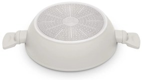 Cratiță cu capac 30 cm, 4.5L – Berlinger Haus Sahara Collection BH 8069, crem, cu strat antiaderent titan, compatibilă cu inducție