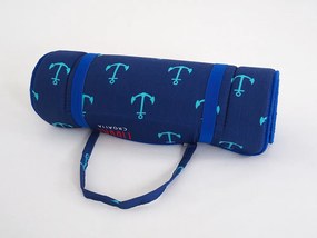 Sezlong plaja rulat KOTVICKY 148x52 cm, albastru