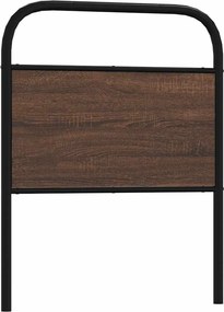 vidaXL Tăblie de pat de schimb, stejar maro, 75 cm, lemn prelucrat și oțel