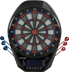 SPORTNOW Țintă electronică pentru săgeți Joc de săgeți electronic luminat ecran LED supradimensionat reîncărcabil negru | Aosom Romania