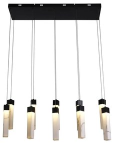 Lustra cu 10 pendule LED design modern Moonbeam
