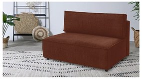 Modul pentru canapea cărămiziu cu tapițerie din catifea reiată (de mijloc) Nihad modular – Bobochic Paris