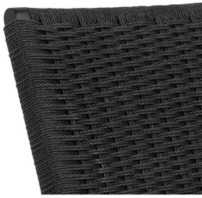 Fotoliu negru țesut Carson – Actona