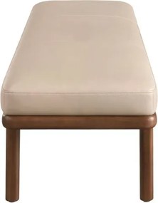 Bancheta din lemn si piele sintetica Mink