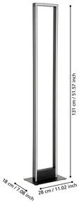 Lampadar LED dimabil Eglo 99683 SALVILANAS-Z LED/33W/230V 2700-6500K