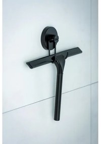 WENKO 24731100 - Racletă pentru duș VACUUM-LOC, rotundă, 24,5 x 25 cm, neagră