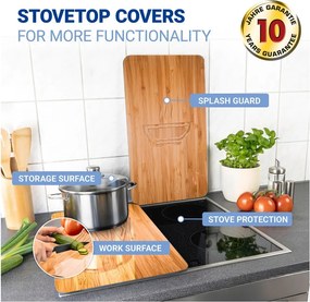 Set 2 protecții din sticlă pentru aragaz Wenko Lunch, 52 x 30 cm