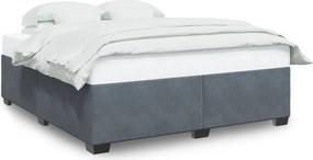 vidaXL Cadru de pat fără saltea, gri închis, 200x200 cm, catifea