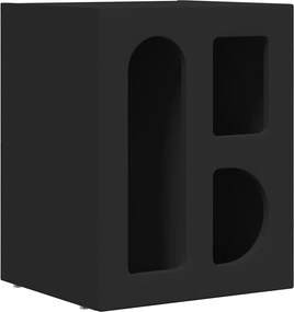 vidaXL Noptieră Negru 40 x 35 x 50 cm Lemn compozit