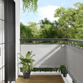 vidaXL Paravan de balcon gri deschis 75x400 cm 100% poliester oxford