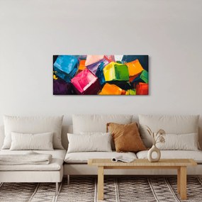Tablou - Cuburi colorate (120x50 cm)
