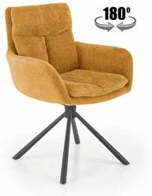 Scaun rotativ K495 stofa mustariu