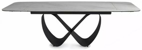 Masa extensibila Infinity Ceramic Nature Cloud alb/negru L160-240xl95 cm