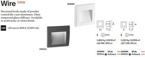Spot LED incastrabil iluminat ambiental exterior IP65 WIRE AP BIG alb
