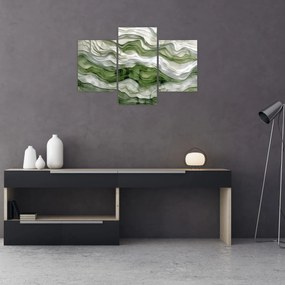 Tablou - Undele verzi și albe (90x60 cm)