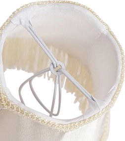 Abajur din stofă cu agățătoare crem 12 cm - Granny