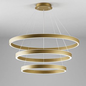 Lustra LED circulara cu 3 inele 96/80/60cm CRISEIDE, alb, negru sau auriu