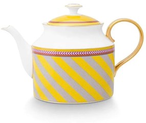 Ceainic porțelan Chique Stripes Yellow 1.8l