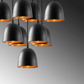 Lustră pe cablu TATTOO 9xE27/40W/230V neagră