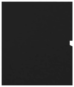 Dulap de chiuveta, negru, 80 x 38,5 x 45 cm, PAL Negru, Dulap pentru chiuveta, 1