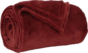 vidaXL Pătura de aruncat Roșu Bordeaux 220 x 240 cm Molton