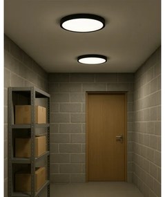 Lampă LED de tavan 24W/230V, 3000/4000/6500K, Ø 30 cm, neagră