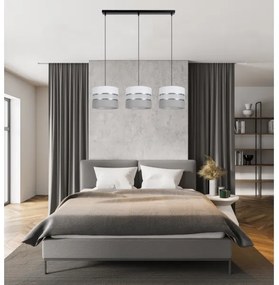 Lustră pe cablu CORAL 3xE27/60W/230V alb/gri