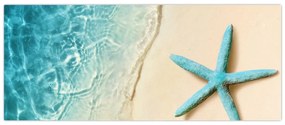 Tablou - Stea de mare pe plajă (120x50 cm)
