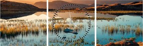 Tablou - Lac Guichard (cu ceas) (90x30 cm)