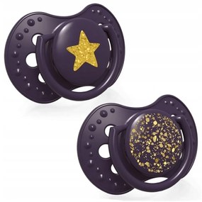 Lovi Silicon dinamic suzete 3-6m, Praf de stele - Violet