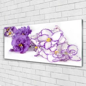 Tablouri acrilice Flori Floral Violet Alb