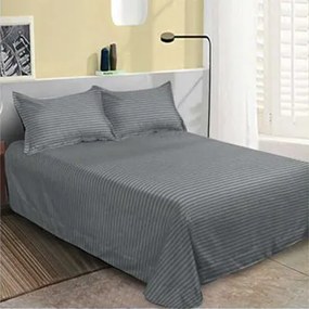 Lenjerie de pat 2 persoane, bumbac Damasc, 6 piese, uni, SSD37